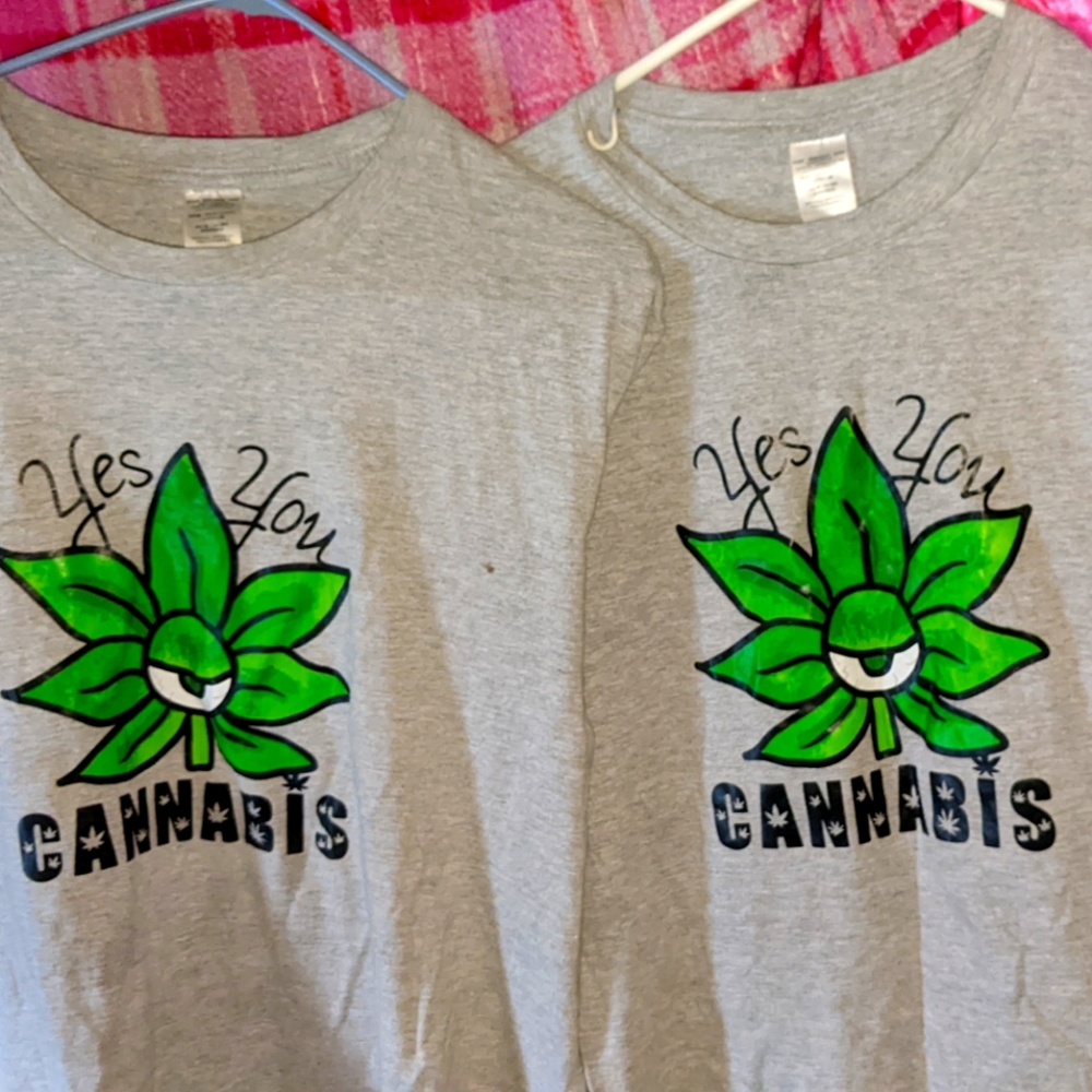 His and Hers Yes you can Cannabis t shirts